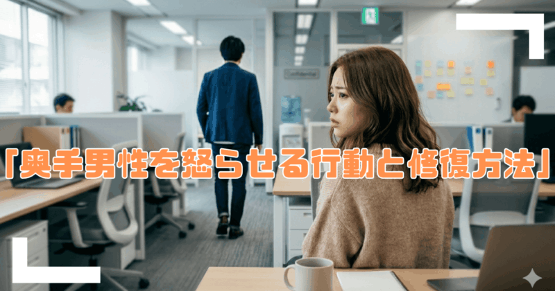 奥手男性を怒らせる行動と修復方法のアイキャッチ