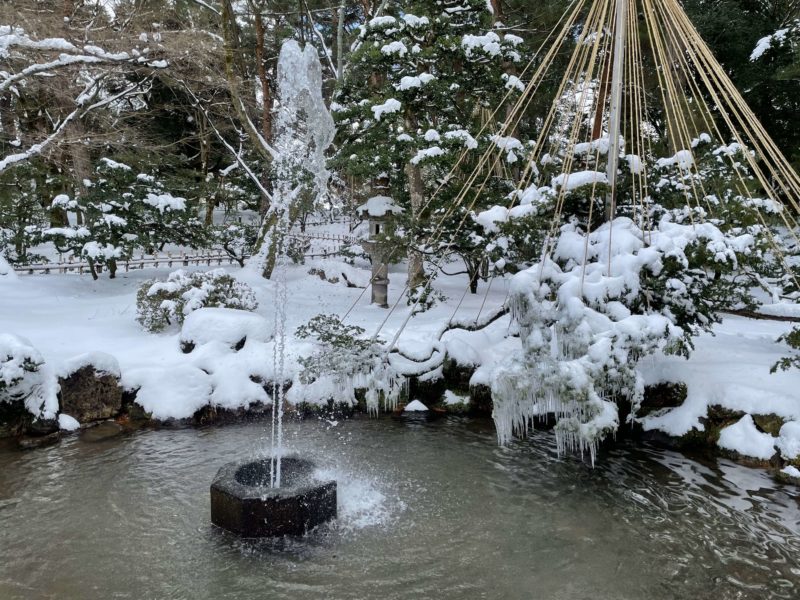 兼六園の噴水で、日本最古ともいわれる噴水
